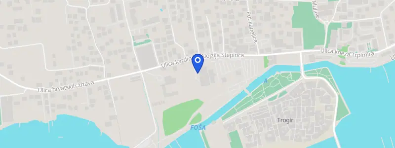 Karta lokacije: Ordinacija fizikalne medicine dr. Lucija Radmilo, Kardinala A. Stepinca 17, Trogir