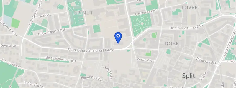 Karta lokacije: Ordinacija medicine rada dr. Edisa Ercegović, A. G. Matoša 2, Split