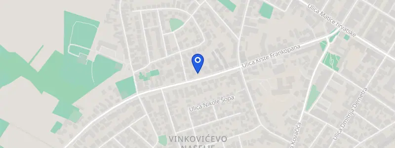 Karta lokacije: Poliklinika MKS, Krste Frankopana 32, Bjelovar