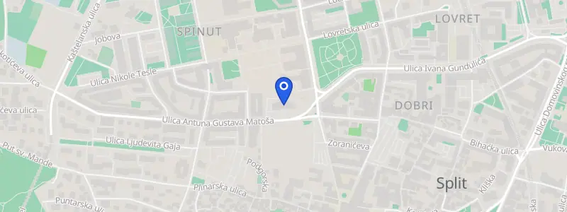 Karta lokacije: Stomatološka poliklinika Split, Ulica Antuna Gustava Matoša 2, Split