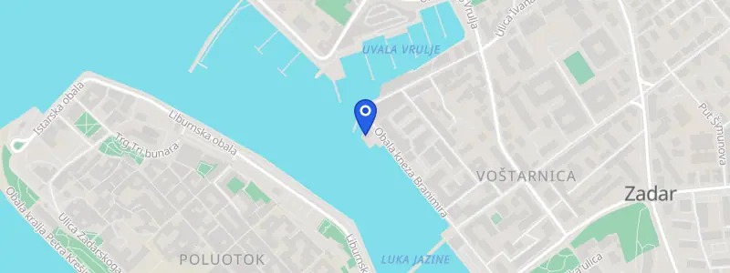 Karta lokacije: Croatia Poliklinika, Obala kneza Branimira 20, Zadar