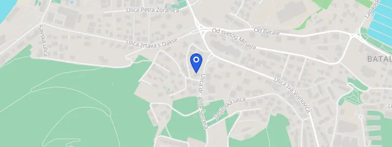 Karta lokacije: Ordinacija dentalne medicine Đive Bakarić, dr. med. dent., Josipa Pupačića 15, Dubrovnik