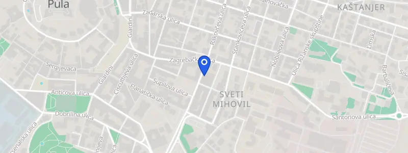 Karta lokacije: Ordinacija dentalne medicine dr. Vedrana Piljan, Mletačka ulica - Via Venezia 12, Pula