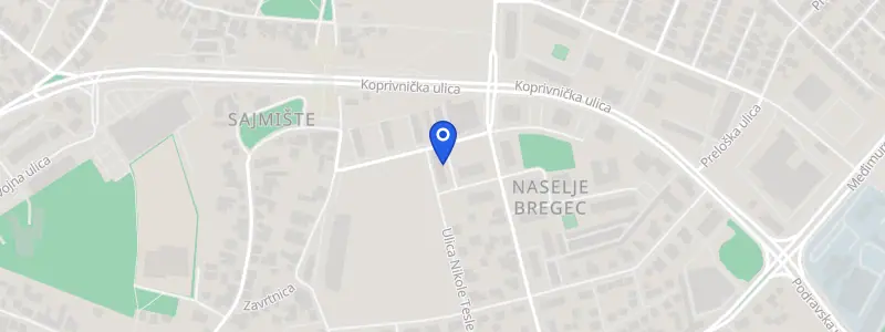 Karta lokacije: Stomatološka ordinacija dr. Josip Krešo, Ulica Nikole Tesle 20, Varaždin