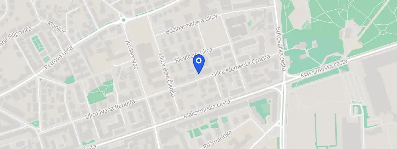 Karta lokacije: Ordinacija dentalne medicine dr. Gordana Barko Poljak, Ulica Klementa Crnčića 11, Zagreb
