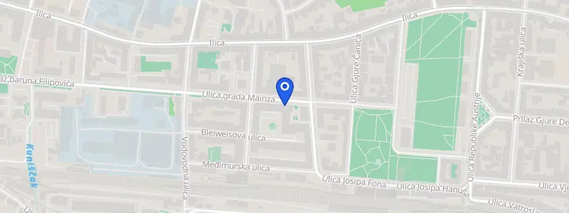 Karta lokacije: Ordinacija dentalne medicine Nina Farkaš Jerković, dr. med. dent., Ulica grada Mainza 15, Zagreb