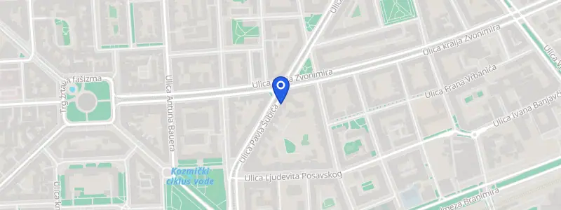Karta lokacije: Privatna stomatološka ordinacija Željka Rubelj dr. stom., Ulica Pavla Šubića 18, Zagreb