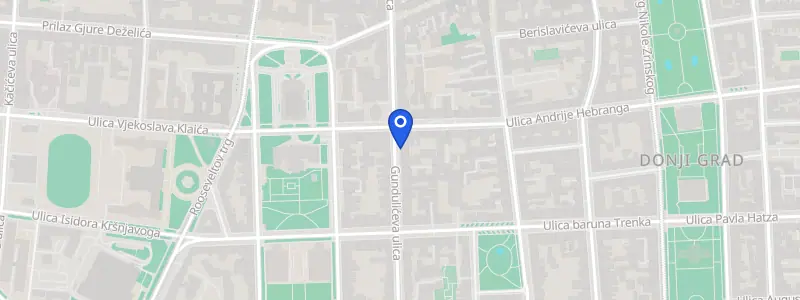 Karta lokacije: Privatna stomatološka ordinacija Zvonimir Vukovojac dr. dent. med., Gundulićeva ulica 33, Zagreb