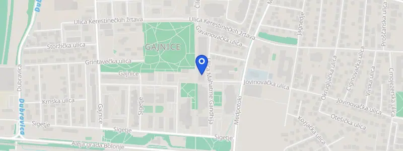 Karta lokacije: Stomatološka ordinacija dr. Ana Milas Švaganović, Ulica Mahatme Gandhia 5, Zagreb